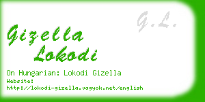 gizella lokodi business card